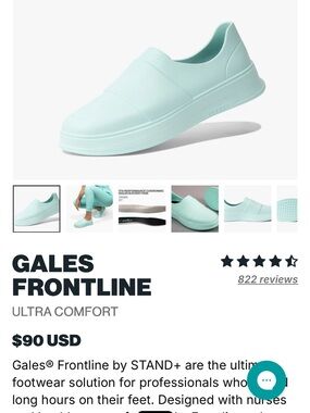 STAND+ Gales Frontline Slip-On Women's Shoes — Mint